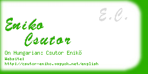 eniko csutor business card